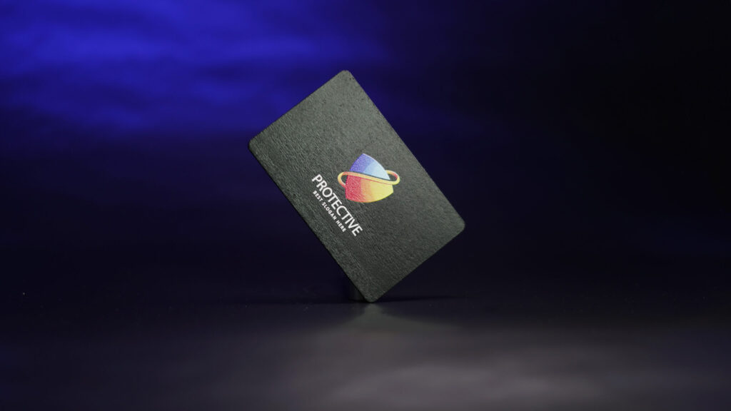 carte de visite connectée noire