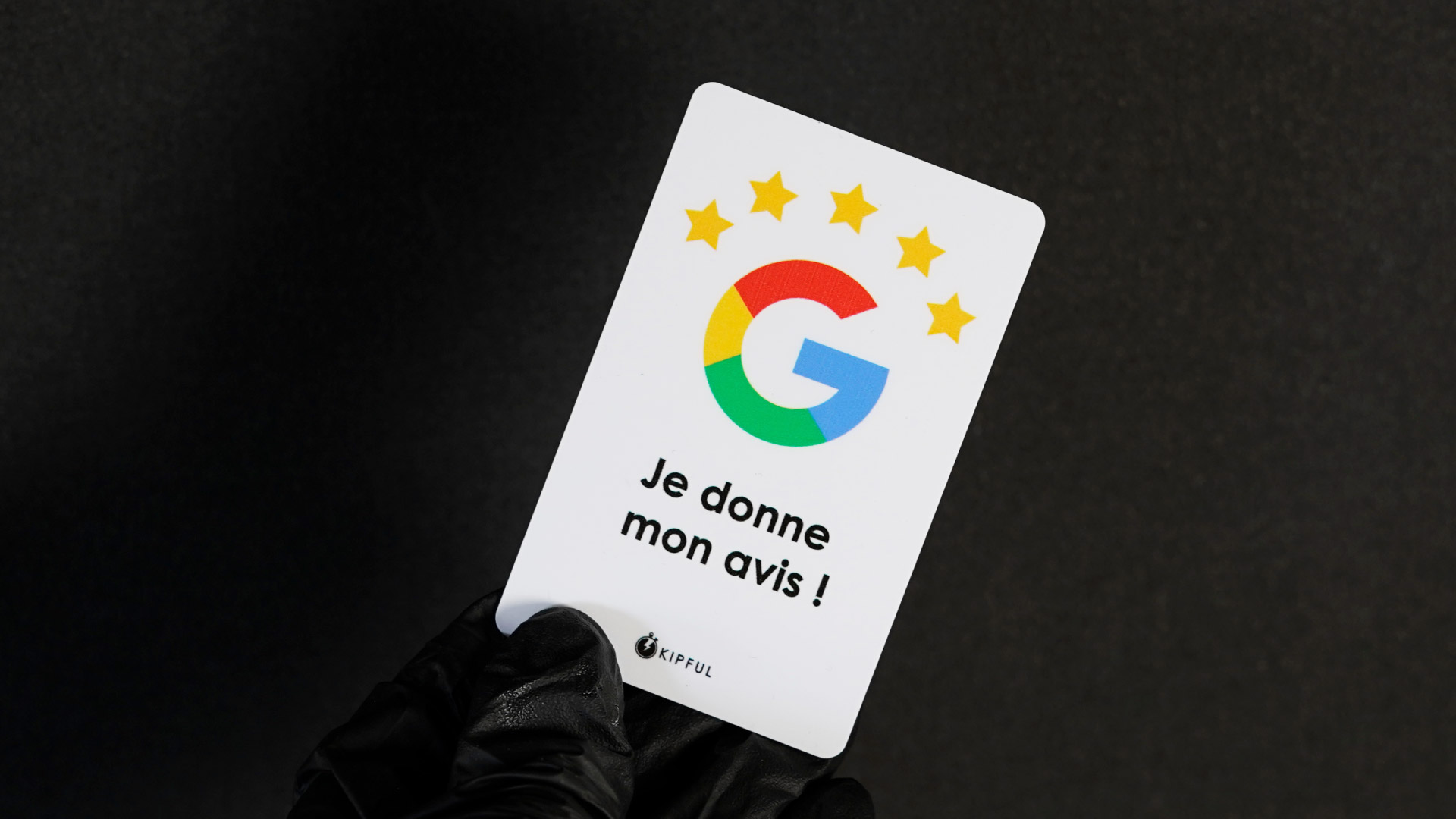 une carte avec le logo de google pour laisser un avis